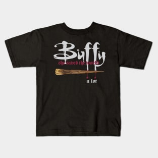 Buffy saved the world... a lot Kids T-Shirt